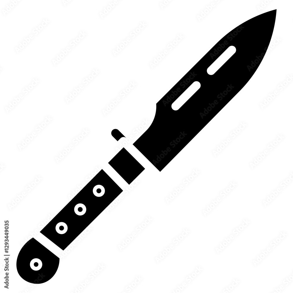 Sacrificial Knife Vector Icon Sacrificial Knife Vector Icon