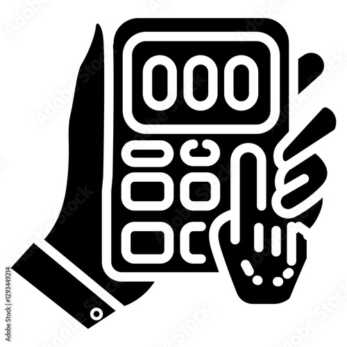 Bribery Calculator Vector Icon