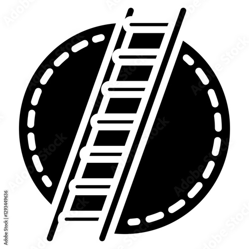 Crooked Ladder Vector Icon