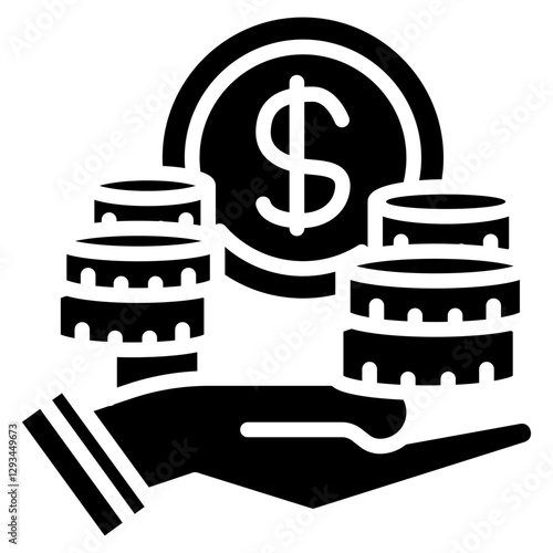 Dark Money Vector Icon