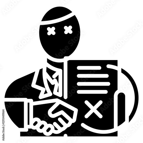 Fake Contract Vector Icon