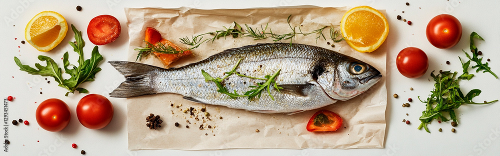 Balanced pivot with healthy food ingredients on a white background, paper bag of vegetables and fish. Top view, flat lay with copy space for design template concept.
Balanced pivot with healthy food ingredients on a white background, paper bag of vegetables and fish. Top view, flat lay with copy space for design template concept.