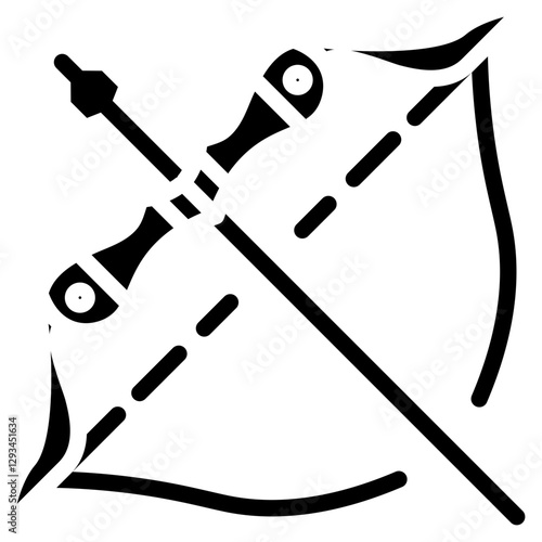 Bow String Vector Icon
