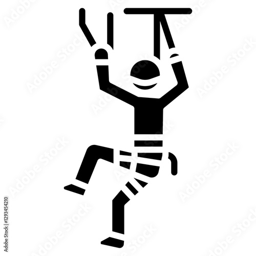 Climbing Gym Pass Vector Icon