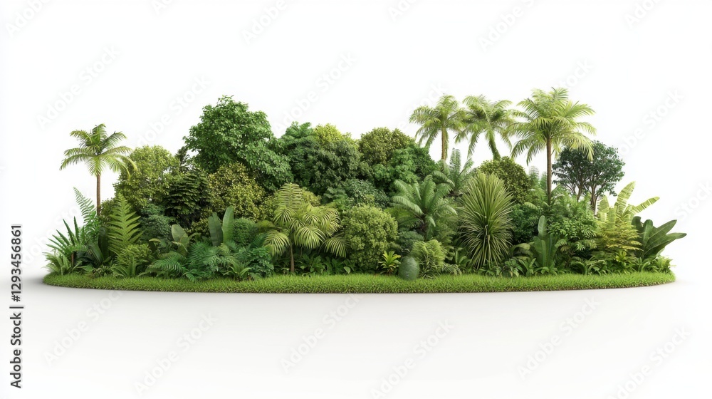 Lush Dense Forest Arrangement with Tropical Plants and Foliage Lush Dense Forest Arrangement with Tropical Plants and Foliage