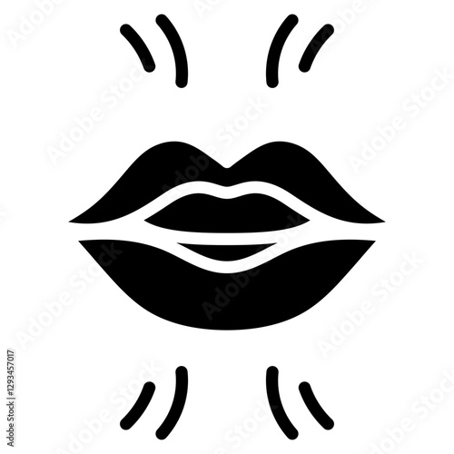 Tingling Lips Vector Icon