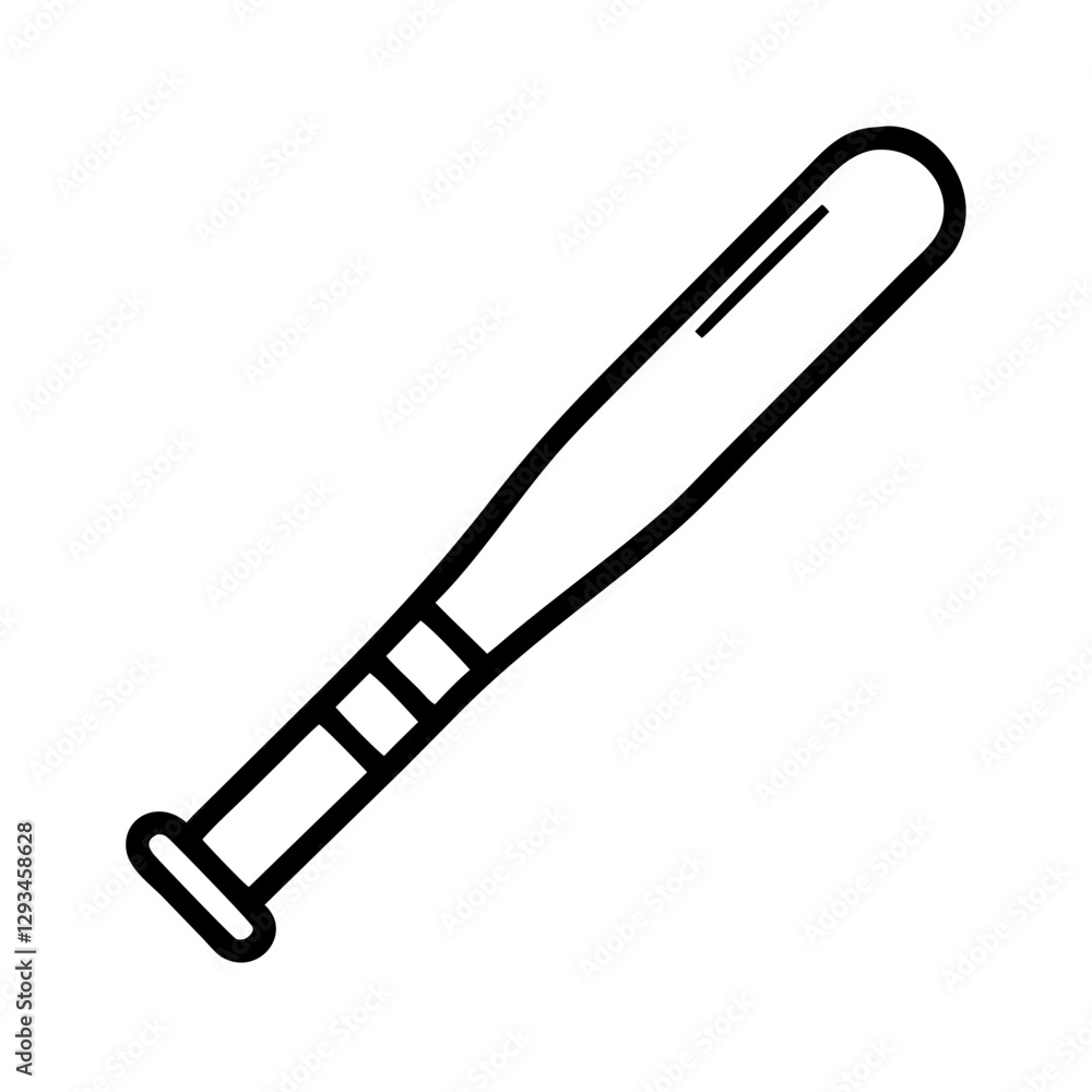 baseball bat icon, baseball bat line art - simple line art of baseball bat, perfect for baseball bat logos and icons baseball bat icon, baseball bat line art - simple line art of baseball bat, perfect for baseball bat logos and icons