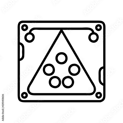 billiards table icon, billiards table line art - simple line art of billiards table, perfect for billiards table logos and icons