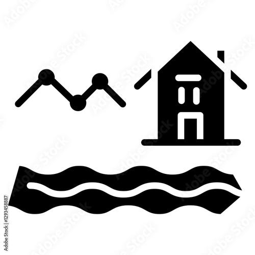 Flash Flood Warning Vector Icon