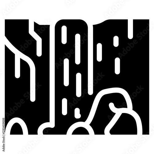 Gushing Waterfalls Vector Icon