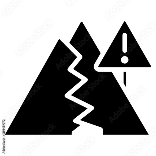Landslide Alert Vector Icon