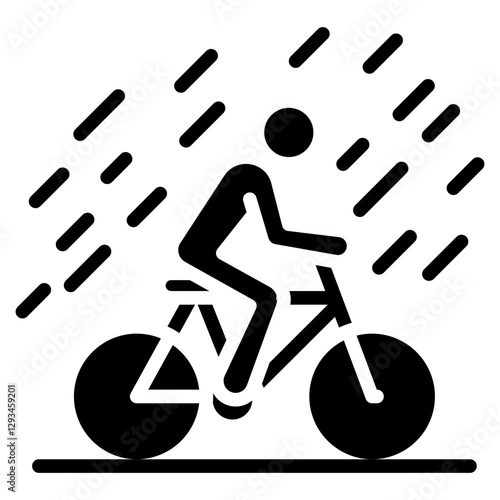 Monsoon Cycling Vector Icon