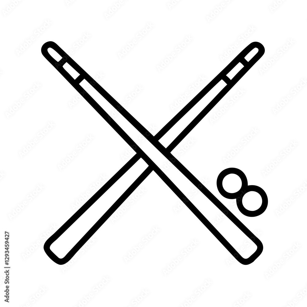 pool cue icon, pool cue line art - simple line art of pool cue, perfect for pool cue logos and icons pool cue icon, pool cue line art - simple line art of pool cue, perfect for pool cue logos and icons