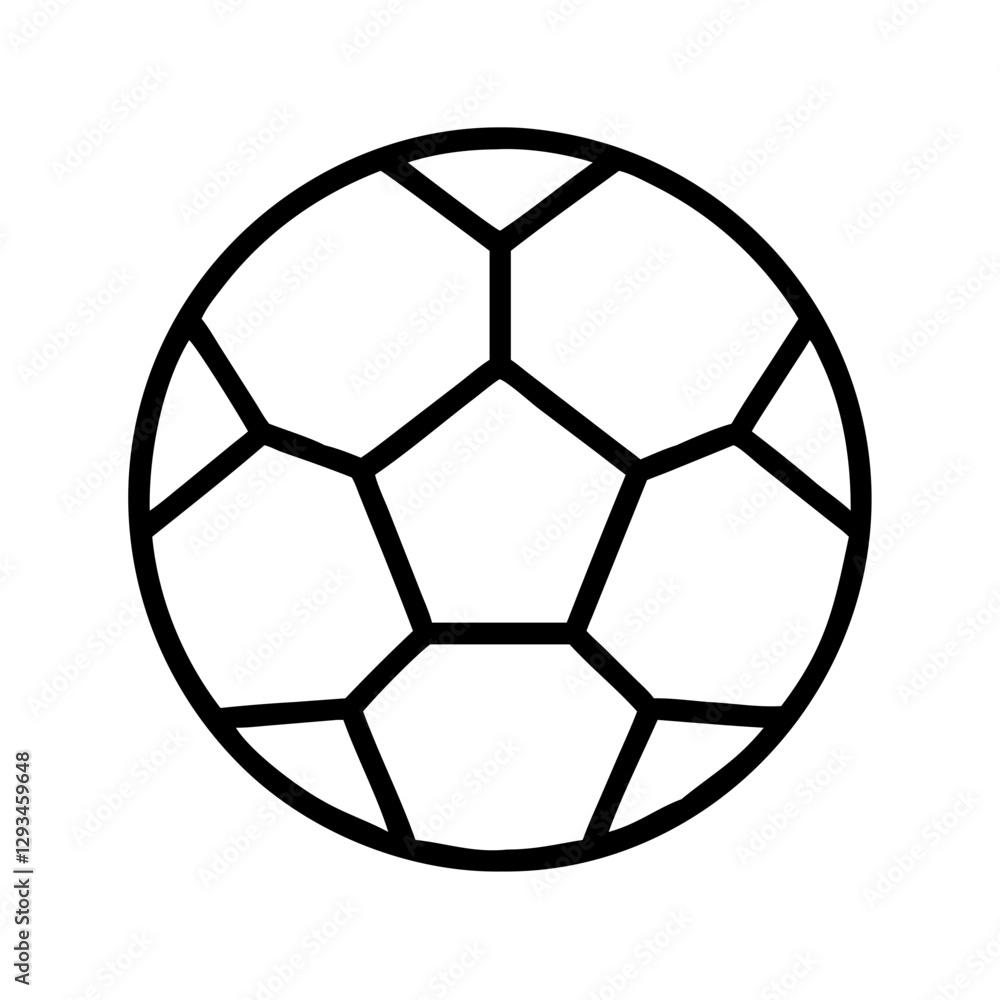 Fototapeta premium soccer ball icon, soccer ball line art - simple line art of soccer ball, perfect for soccer ball logos and icons