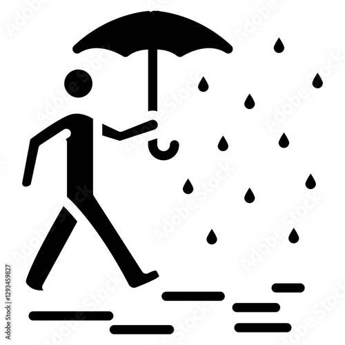 Rainy Adventures Vector Icon