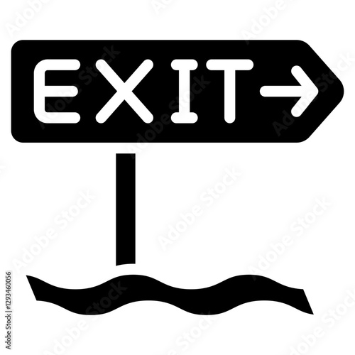 Emergency Harbor Exit Vector Icon
