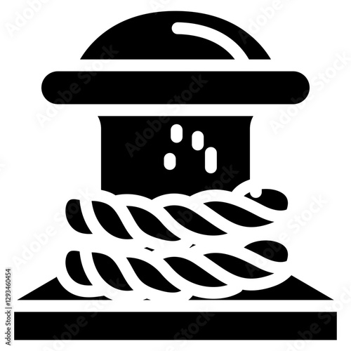 Jetty Bollard Vector Icon
