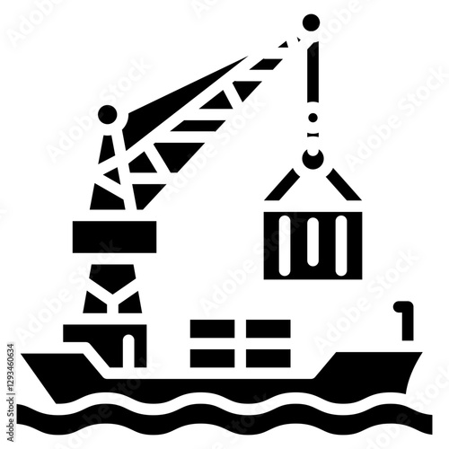 Quay Crane Vector Icon