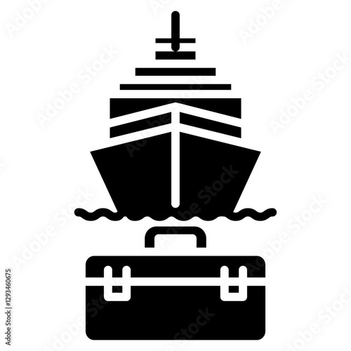 Ship Repair Yard Vector Icon
