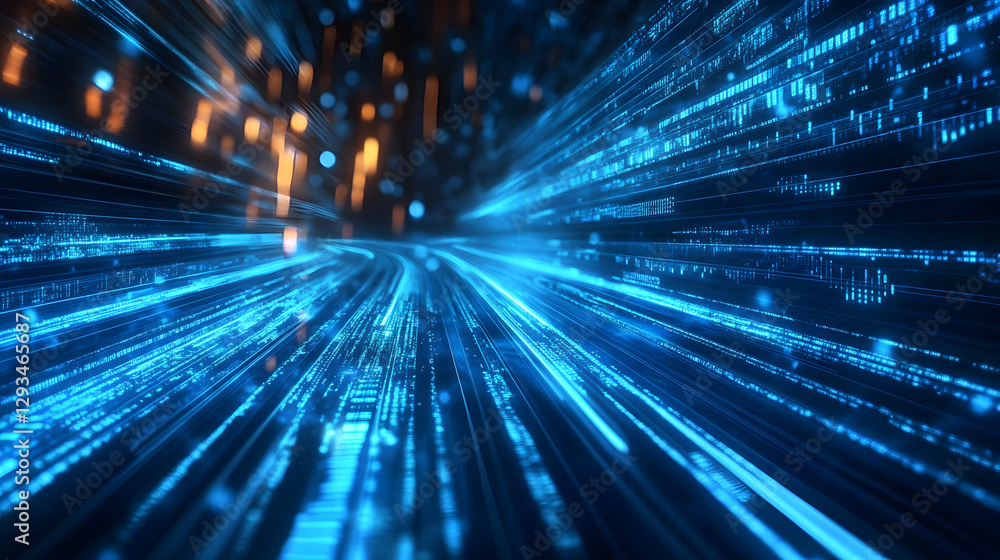 Dynamic abstract cybertrading data streams in a futuristic environment digital art high-speed view technology concept Dynamic abstract cybertrading data streams in a futuristic environment digital art high-speed view technology concept