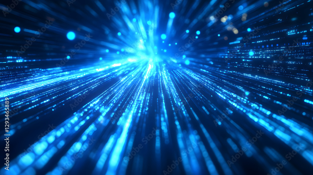 Obraz premium Dynamic cybertrading data streams virtual space abstract art high-tech environment futuristic concept
