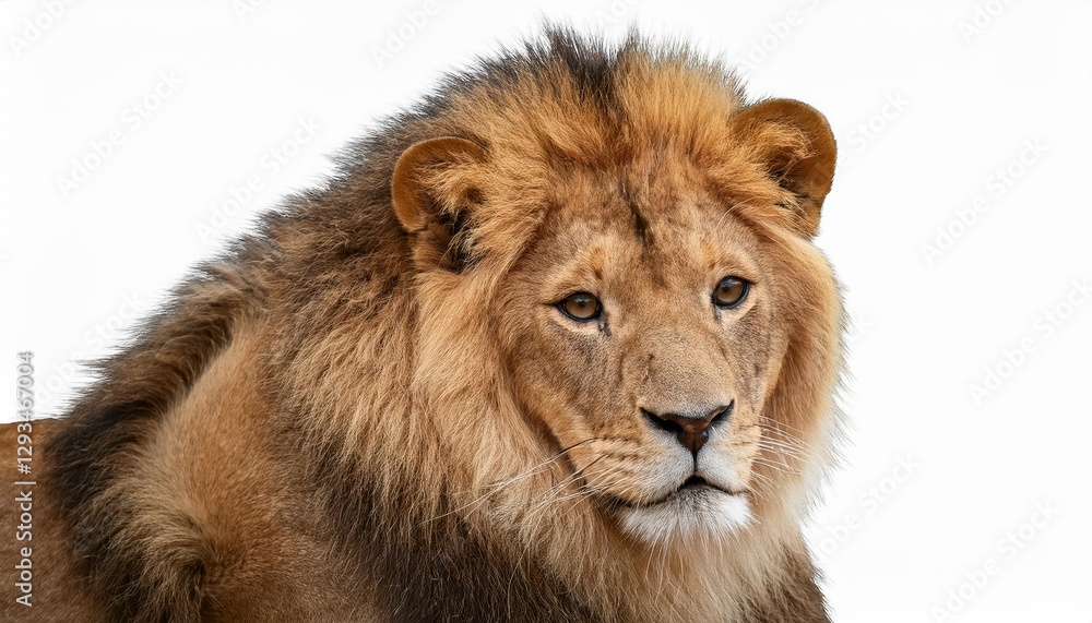 Striking Portrait of a Playful Lion Amidst the Majestic African Savannah, with a Gathering of Vibrant Wildlife in the Background A Spectacular Moment in the Heart of Africa. Striking Portrait of a Playful Lion Amidst the Majestic African Savannah, with a Gathering of Vibrant Wildlife in the Background A Spectacular Moment in the Heart of Africa.