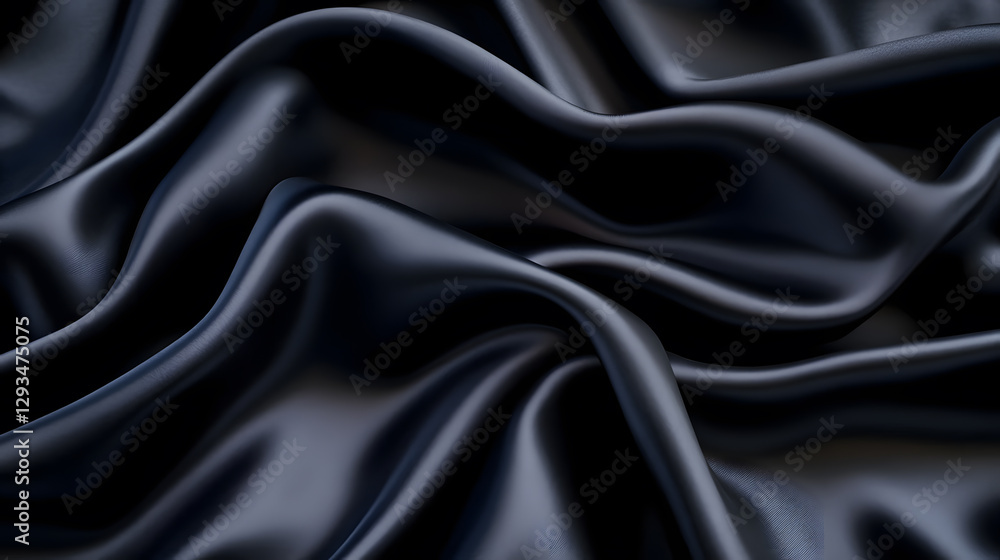 Elegant dark silk fabric with dramatic folds for fashion design textiles studio close-up luxury aesthetics Elegant dark silk fabric with dramatic folds for fashion design textiles studio close-up luxury aesthetics