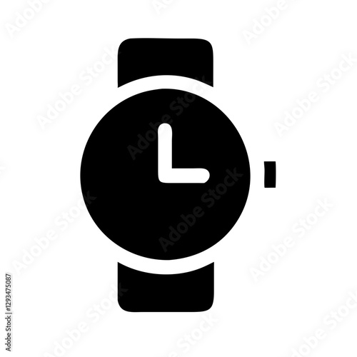 Stylish vector illustration of a wristwatch symbolizing time management and punctuality