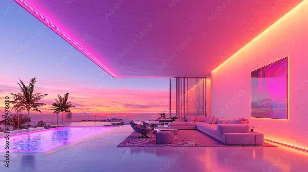 Smart Living Room, a contemporary space featuring automated lighting, voice-activated entertainment, and energy-efficient solutions, designed for modern comfort and convenience Smart Living Room, a contemporary space featuring automated lighting, voice-activated entertainment, and energy-efficient solutions, designed for modern comfort and convenience