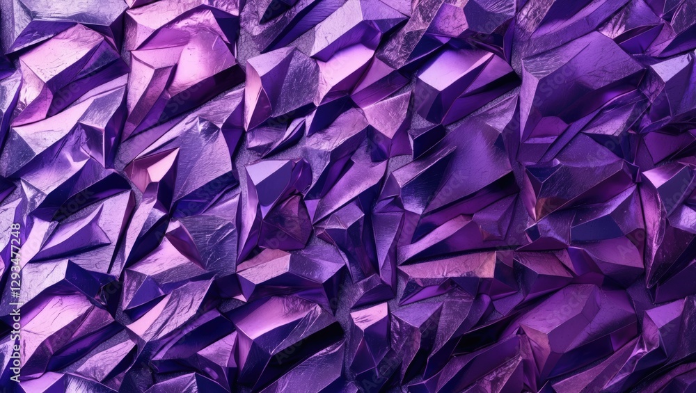 Irregular purple metallic texture background with shiny facets to create a vibrant and dynamic visual appeal for various design uses. Irregular purple metallic texture background with shiny facets to create a vibrant and dynamic visual appeal for various design uses.