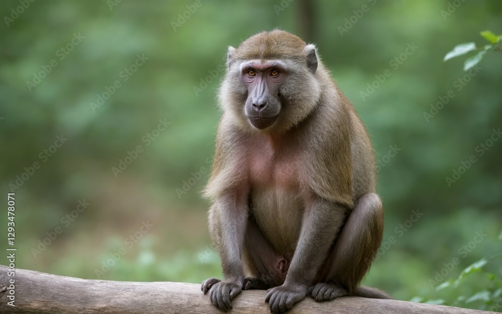 Obraz premium Beautiful Baboon in Forest
