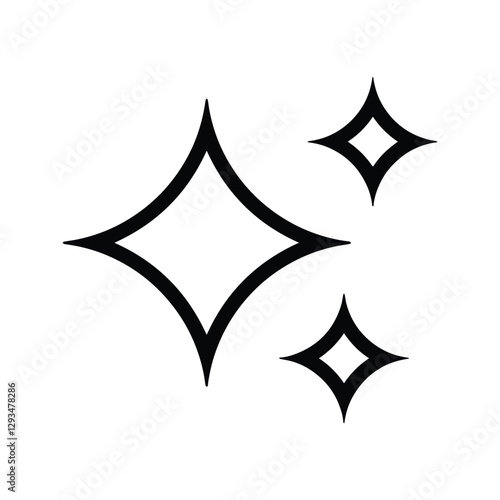 Sparkling Icon. Sparkling Clean Flash. Sparkling Star Illustration. Twinkling stars. Shining starlight and light effects.