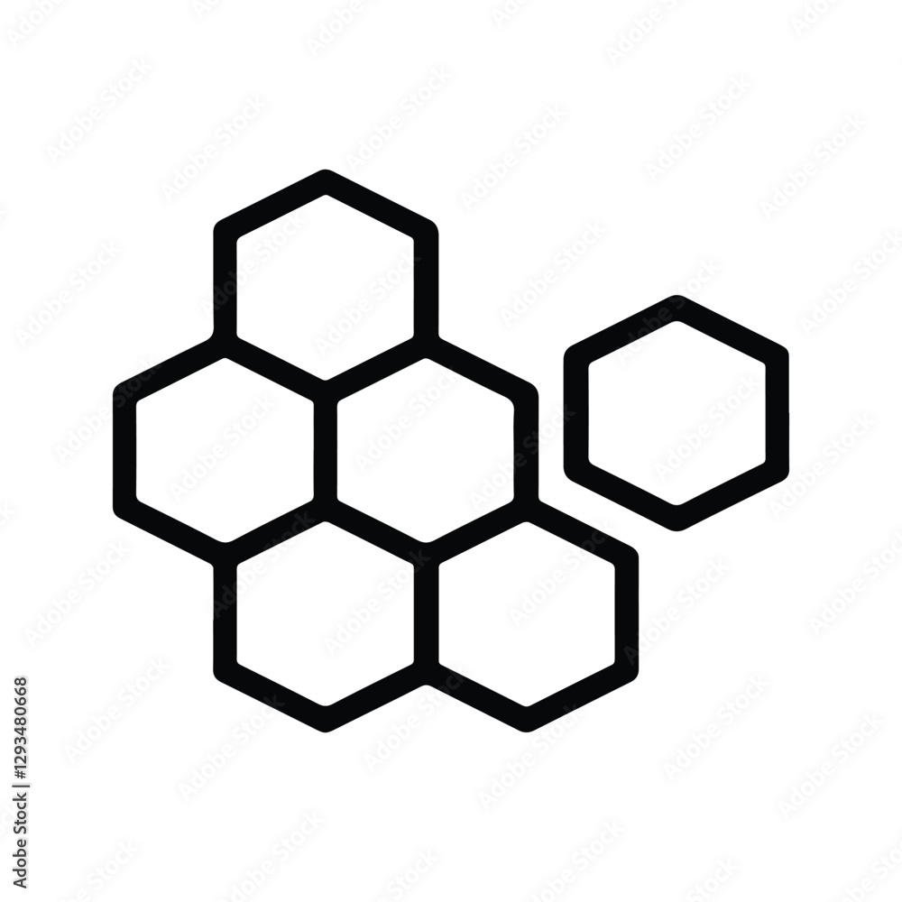 Honeycomb icon. Hexagon honeycomb pattern illustration. Honeycomb texture. Isolated on white background. Honeycomb icon. Hexagon honeycomb pattern illustration. Honeycomb texture. Isolated on white background.