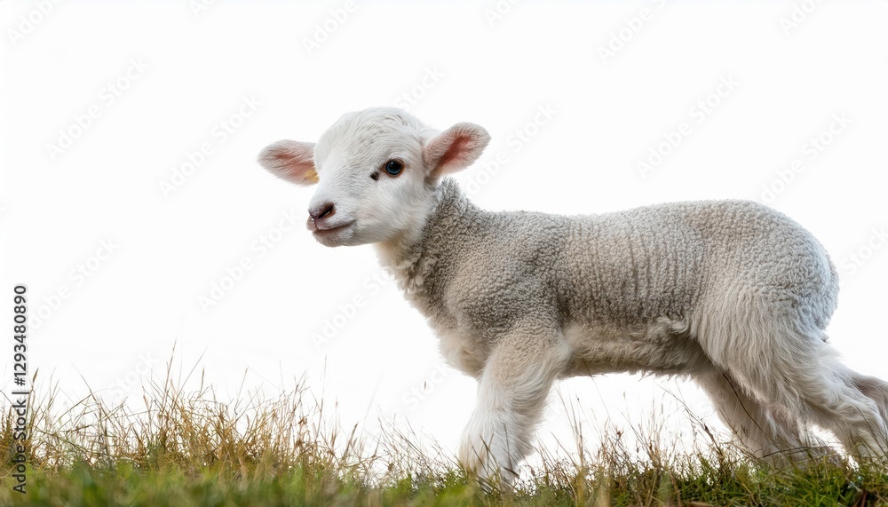 Adorable White Lamb on Transparent Background, Radiant and Soft in its Purest Form, Perfect for Digital Art, Home Decor, or Inspiring Tranquil Compositions. Adorable White Lamb on Transparent Background, Radiant and Soft in its Purest Form, Perfect for Digital Art, Home Decor, or Inspiring Tranquil Compositions.