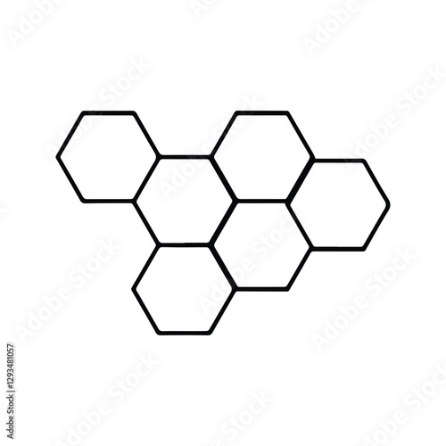 Honeycomb icon. Hexagon honeycomb pattern illustration. Honeycomb texture. Isolated on white background.