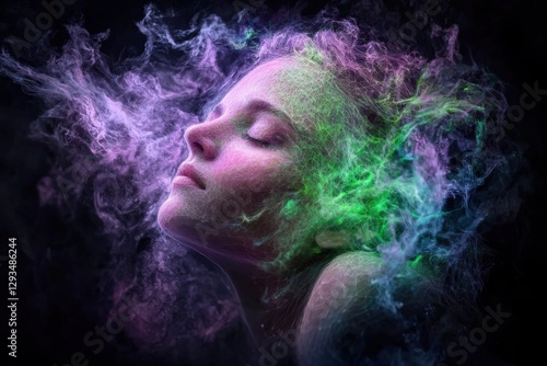 Neural network-generated artwork in surreal and abstract styles, pushing creative boundaries through AI-driven digital painting..