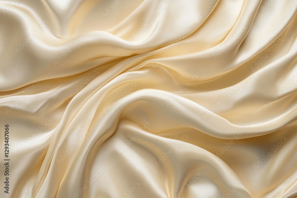 Creamy satin fabric with soft folds and subtle gloss. Neural network AI generated Creamy satin fabric with soft folds and subtle gloss. Neural network AI generated
