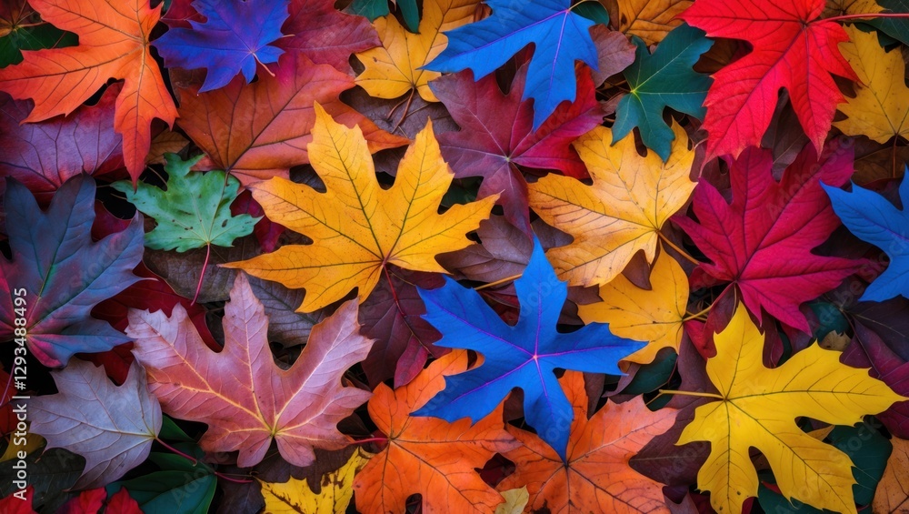 Autumn leaves in a vibrant array of colors showcasing the rich beauty of fall foliage on the ground. Autumn leaves in a vibrant array of colors showcasing the rich beauty of fall foliage on the ground.