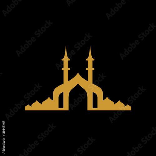 mosque, logo design, vector, icon, symbol, islamic, muslim, architecture, islamic, muslim, islam, travel, religion, background, building, minaret, arabic, dome, ramadan, night, landmark, design, cultu