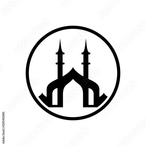 mosque, logo design, vector, icon, symbol, islamic, muslim, architecture, islamic, muslim, islam, travel, religion, background, building, minaret, arabic, dome, ramadan, night, landmark, design, cultu