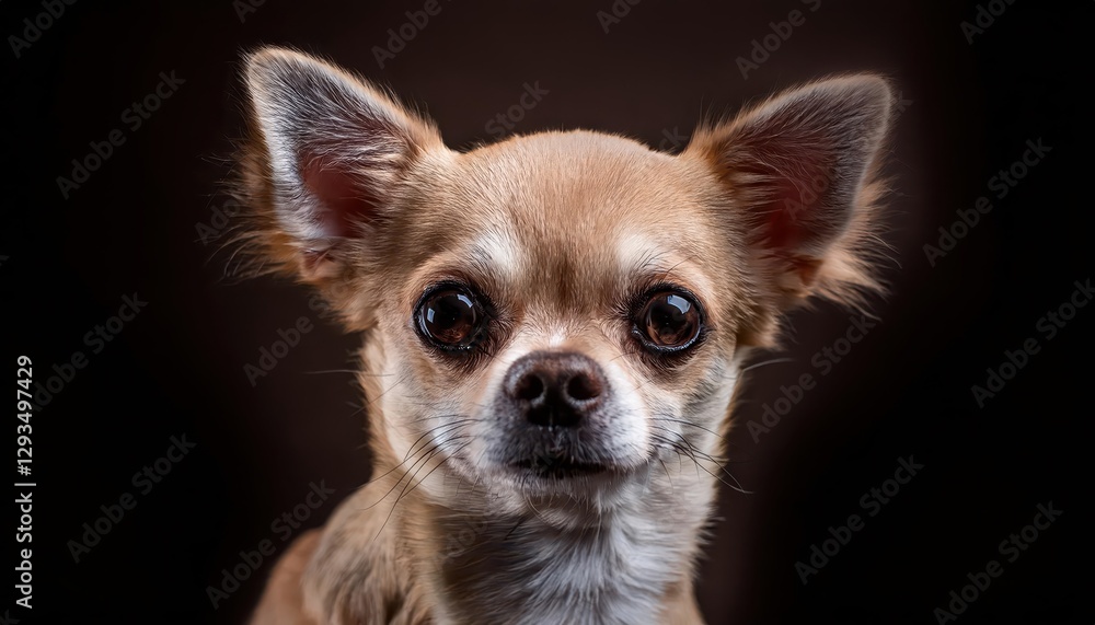 Shorthaired Chihuahua Portrait in High Definition Vibrant Eyes, Sleek Fur, and Playful Expression Captured Perfectly, Perfect for Digital Art, Home Decor, or Design Inspiration. Shorthaired Chihuahua Portrait in High Definition Vibrant Eyes, Sleek Fur, and Playful Expression Captured Perfectly, Perfect for Digital Art, Home Decor, or Design Inspiration.