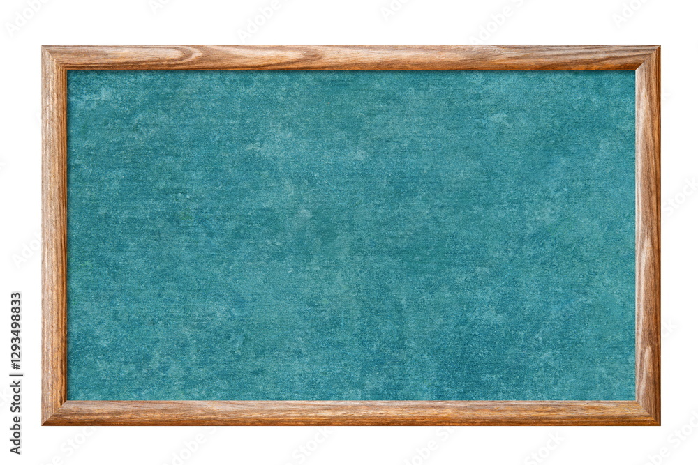 wooden frame with green texture isolated on white