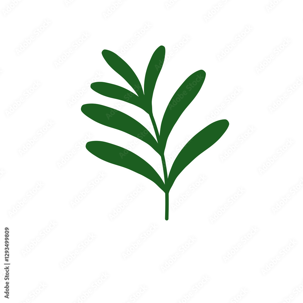 Green elegant foliage illustration graphic art Green elegant foliage illustration graphic art