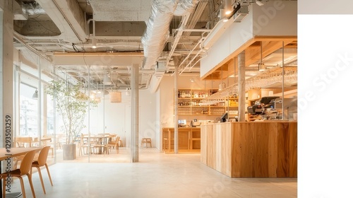 Wallpaper Mural Modern coworking haven, featuring open-concept layout, versatile seating arrangements, chic minimalism, fostering collaboration and creativity in a vibrant work atmosphere. Torontodigital.ca