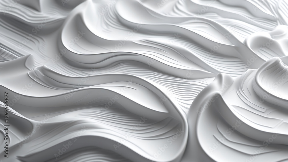 Obraz premium Minimalist embossed white texture