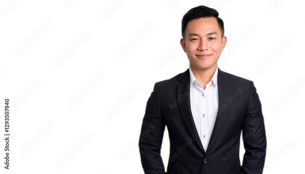 Portrait of a handsome Asian businessman isolated on transparent background Portrait of a handsome Asian businessman isolated on transparent background
