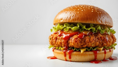 hamburger on a wooden table