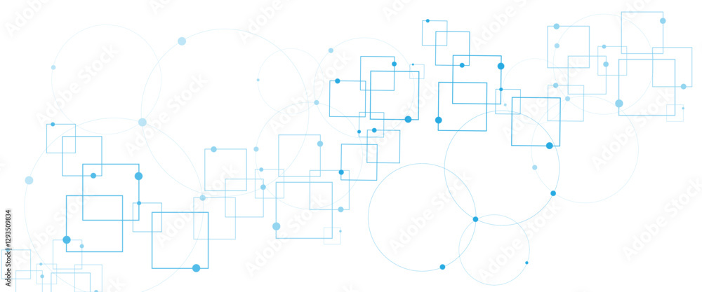 Blue and white background, technology background design and communication connection. Blue and white background, technology background design and communication connection.