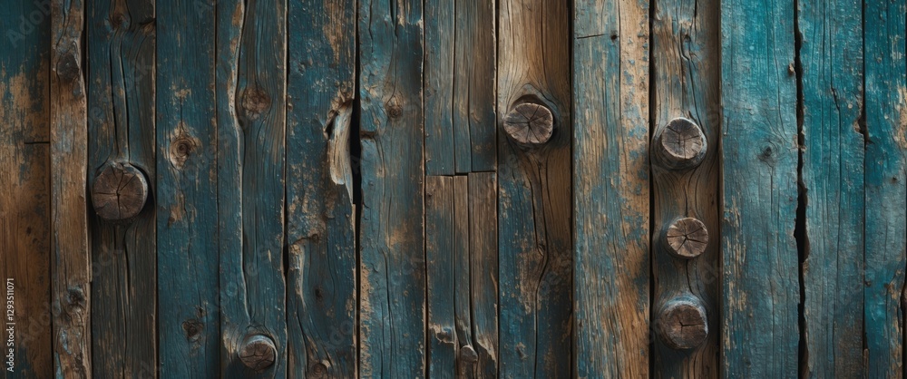 Rustic blue wooden plank wall texture with aged details and circular knots ideal for background or design projects. Rustic blue wooden plank wall texture with aged details and circular knots ideal for background or design projects.
