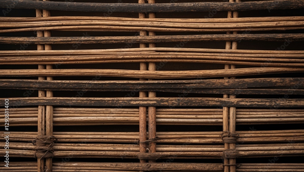 Weathered Wicker Texture with Natural Brown Tones for Rustic Background or Artistic Projects Weathered Wicker Texture with Natural Brown Tones for Rustic Background or Artistic Projects